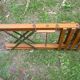 Tabouret pliant de pêche en bois et metal