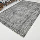 7x9 distressed black vintage rug, 205x292cm