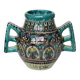 Polychrome ceramic vase in flowing enamel from Nabeul with mihrab decoration.
