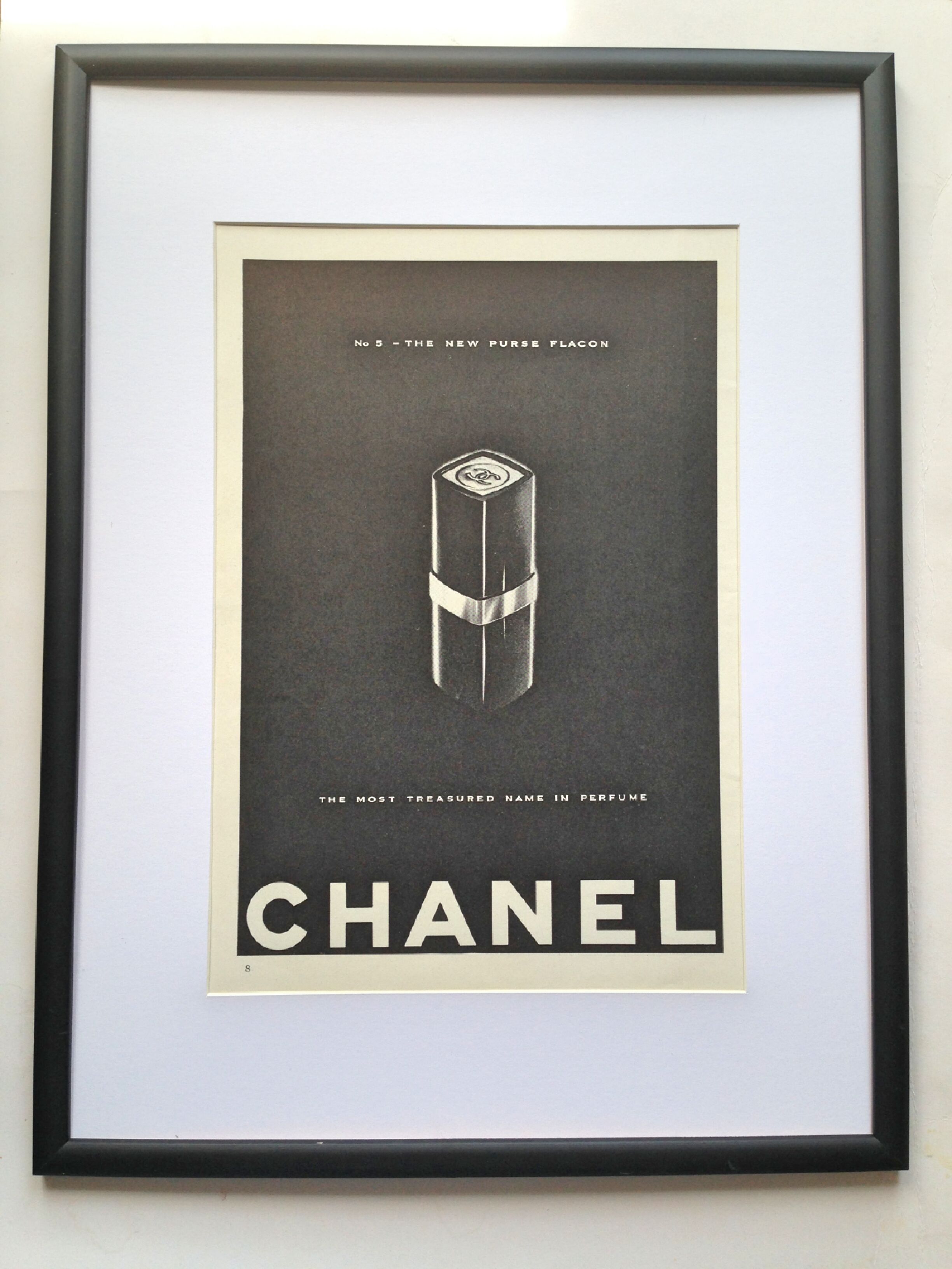 Chanel lipstick ad print, 1957