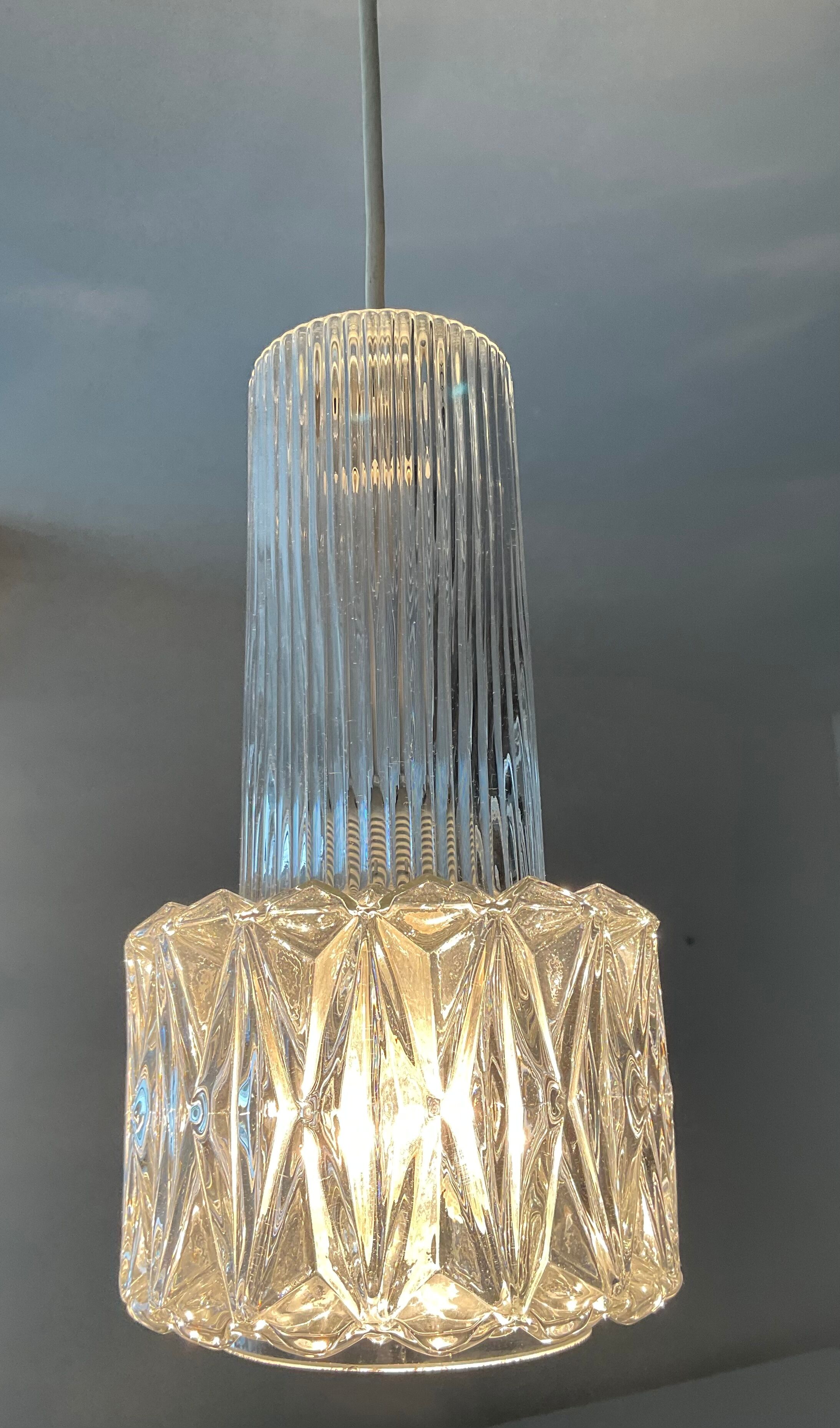 Limburg pendant lamp in molded glass from the 60s and 70s