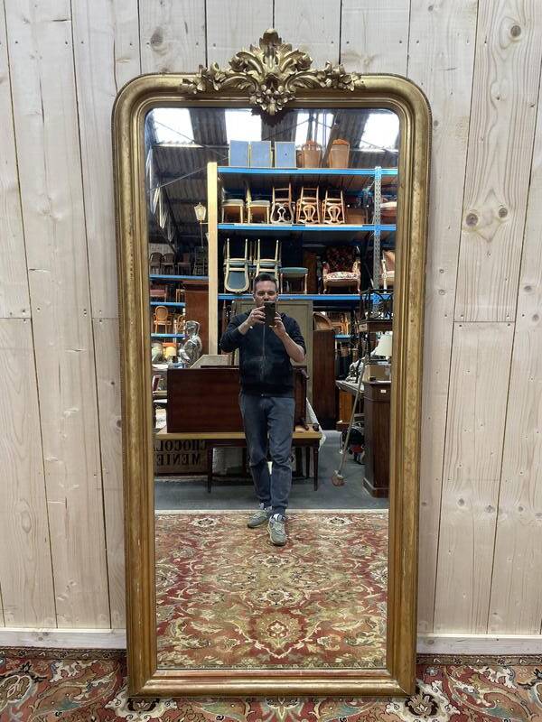 Miroir époque Louis Philippe avec fronton