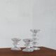 Vintage candlesticks in glass by timo sarpaneva for iittala, 1960s, set of 3