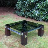 Table basse en verre fumé par Martin Visser pour Spectrum vers les années 1970