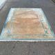 Large Handmade Chinese Carpet Wool (230x325 cm) – Beige & Celadon Blue