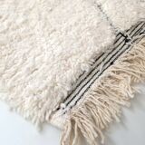 Moroccan Berber carpet blessed ouarain ecru with black diamonds engraved 284x198cm