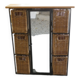 Meuble rotin métal