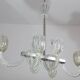 Amazing 6 Light BarovierArt Deco Chandelier, "Bullicante" Glass Murano, 194