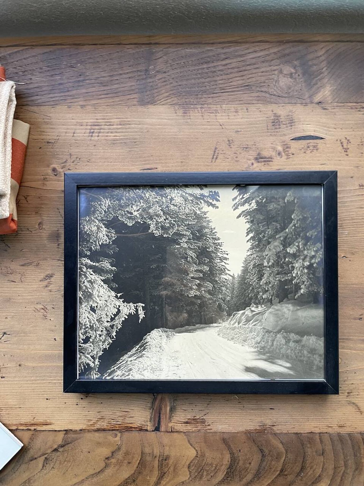 Photographie ancienne paysage enneigé