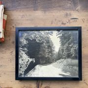 Photographie ancienne paysage enneigé