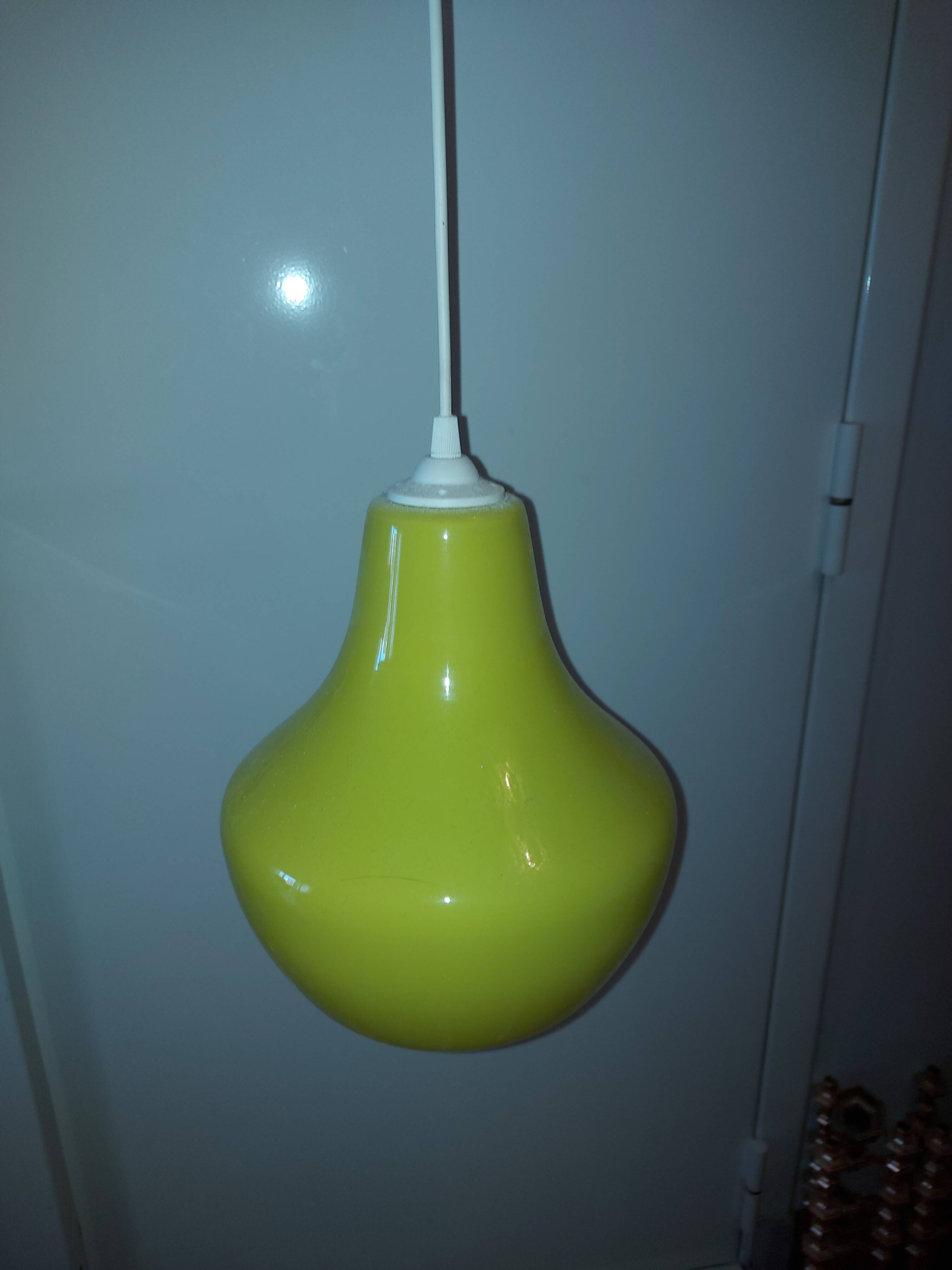Vintage opaline pendant lamp