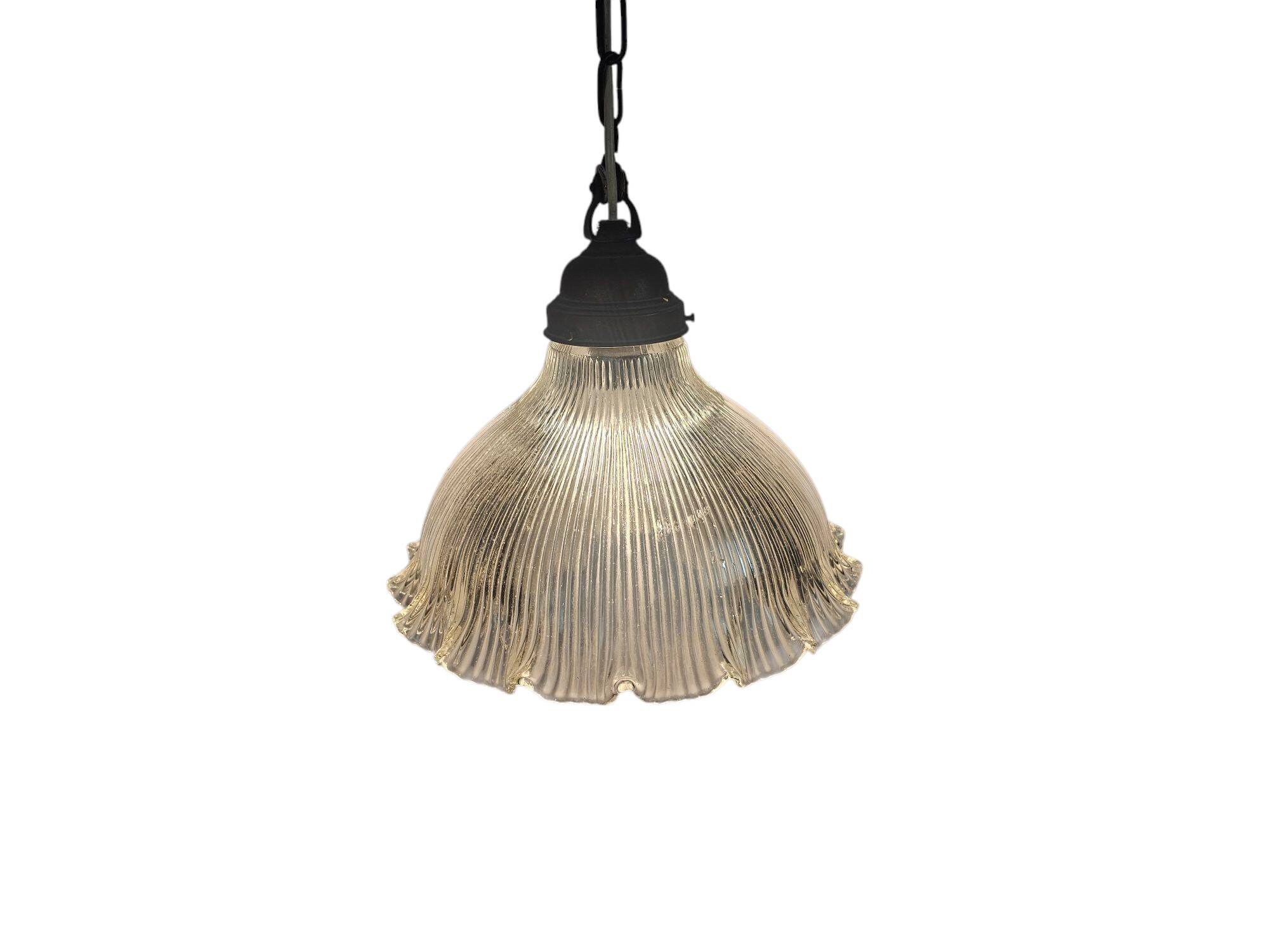 Art Déco - Holophane - suspension - cristal - années 1950