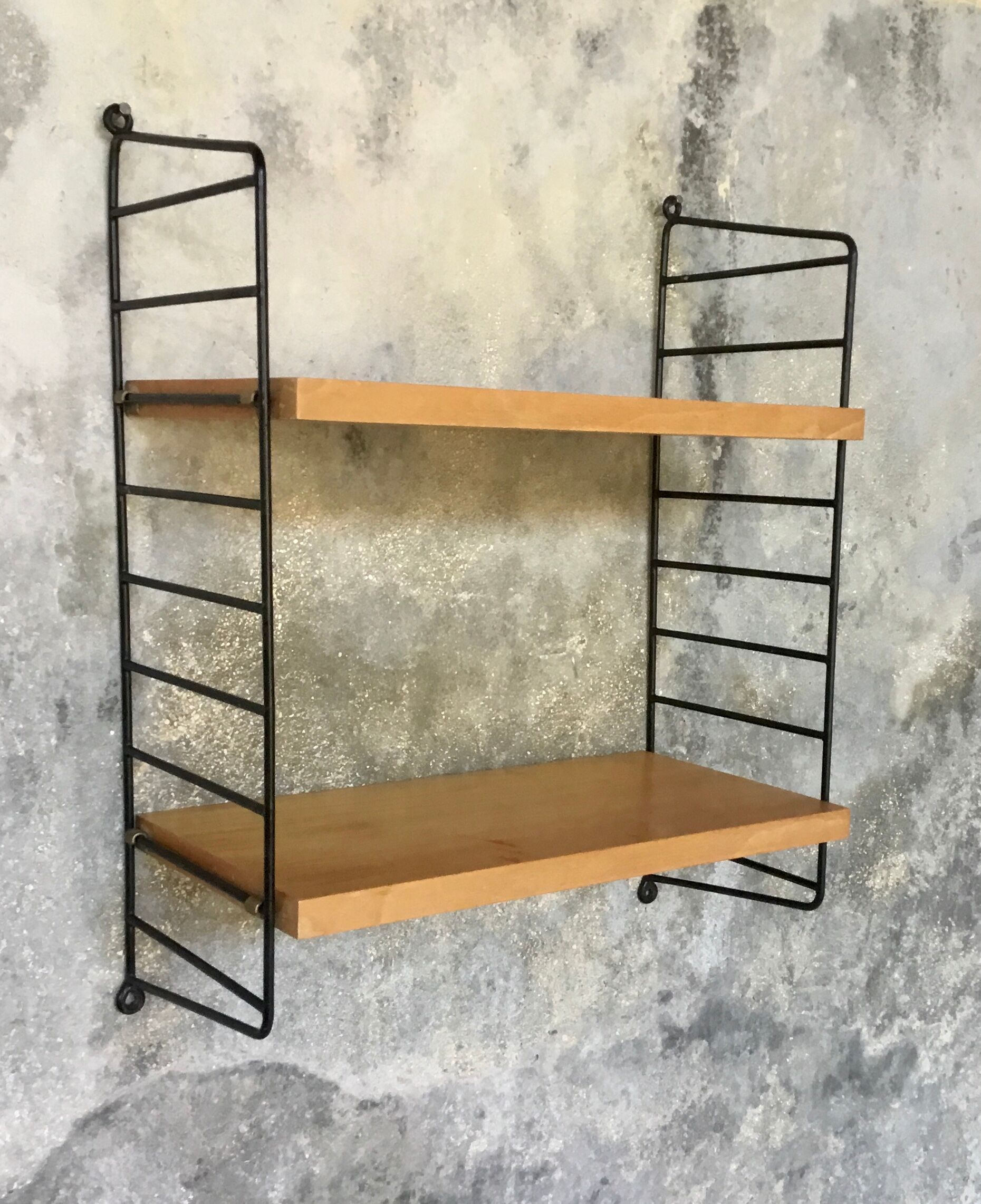 Étagère murale modulable Nils Nisse Strinning bois et métal - 1960