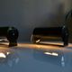 Pair of vintage Ikea 1980s Typ V 413 black wall lamps