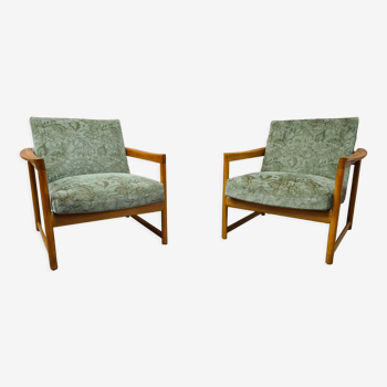 Pair of Scandinavian design armchairs teak 1960