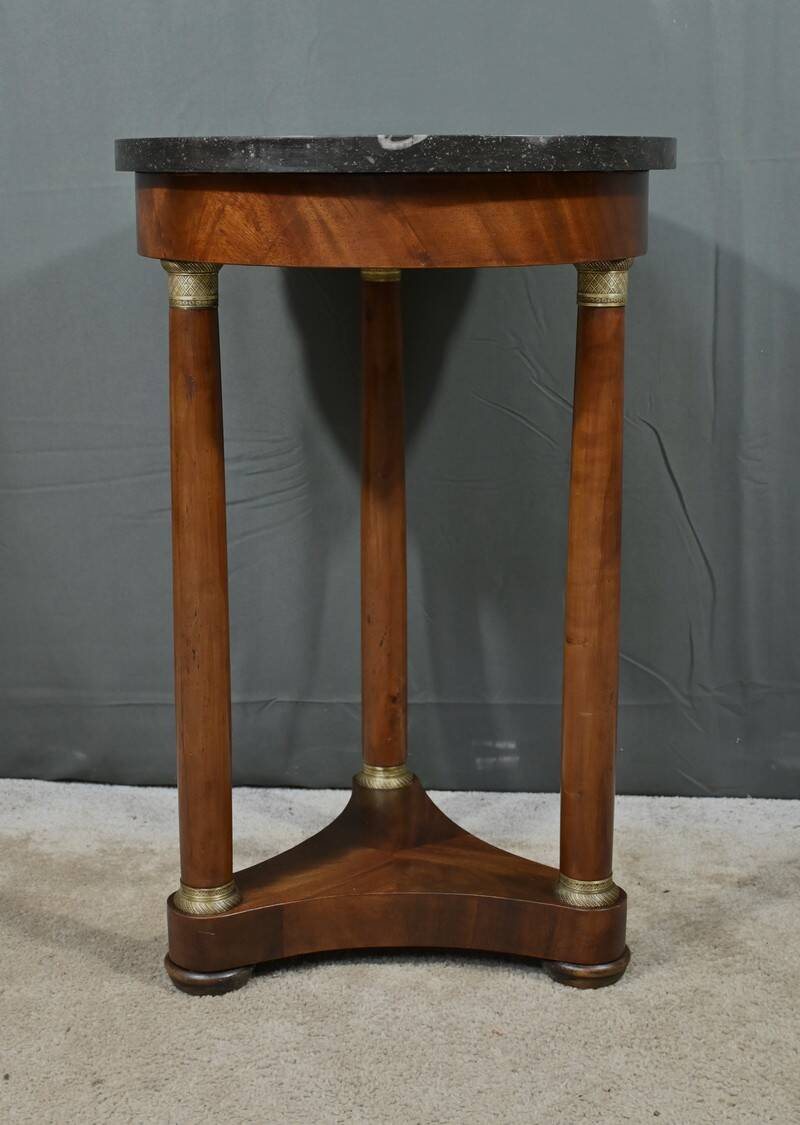 Tripod Pedestal Table in Mahogany, Empire Style – Early 20th Century
