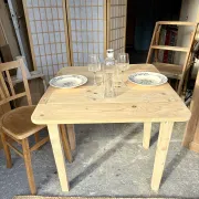 Folding wooden table