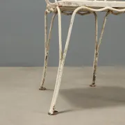 Vintage white lacquered iron garden chairs, Italy, 1950s