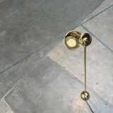 Minimalist brass floor lamp from the mid-century by Dieter Schulz for Wohnbedarf Ag, 1950s.