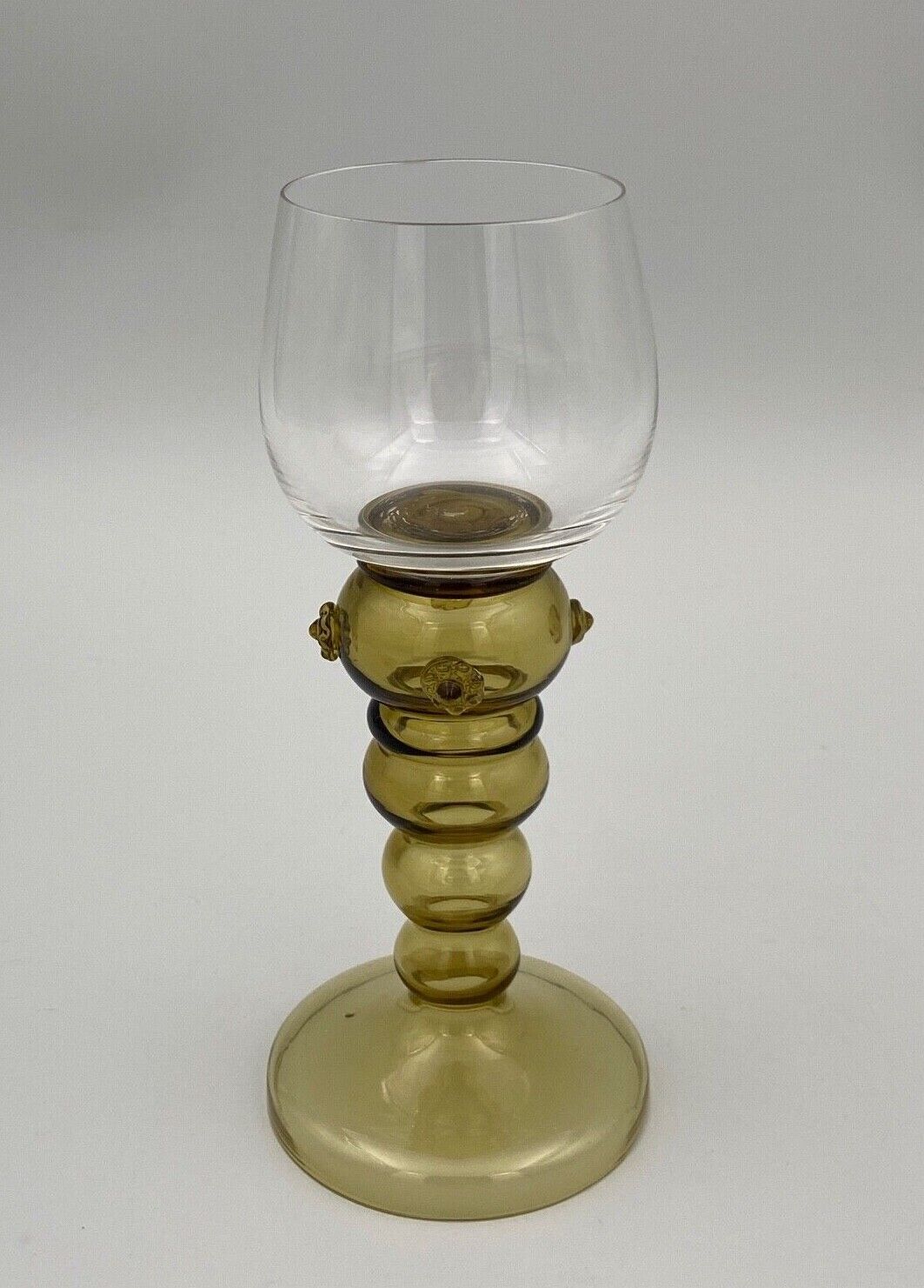 Two glasses chalice italian work or boheme application of cabochons