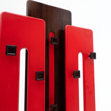 Mid-century red modular coat rack