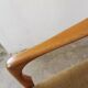 Paire de fauteuils vintage bois et velours