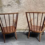 Pair of armchairs Baumann ' Eventaille" vintage 1960