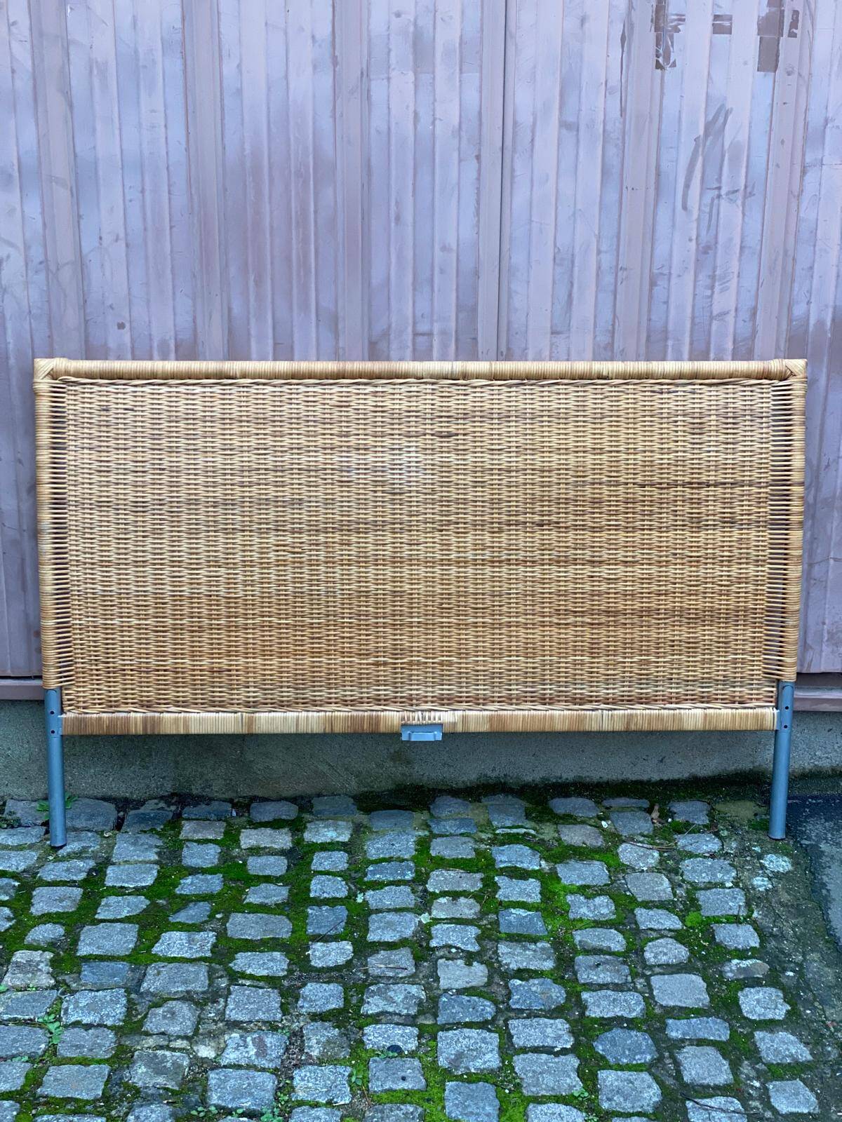 Scandinavian headboard in bamboo, rattan, and wicker 1990 140cm