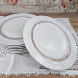 Set of 7 Limoges porcelain dinner plates from Maison Charles Ahrenfeldt