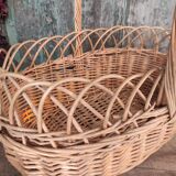 French vintage oval basket