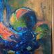 Antique Italian Fruit Still Life Oil on Canvas Painting