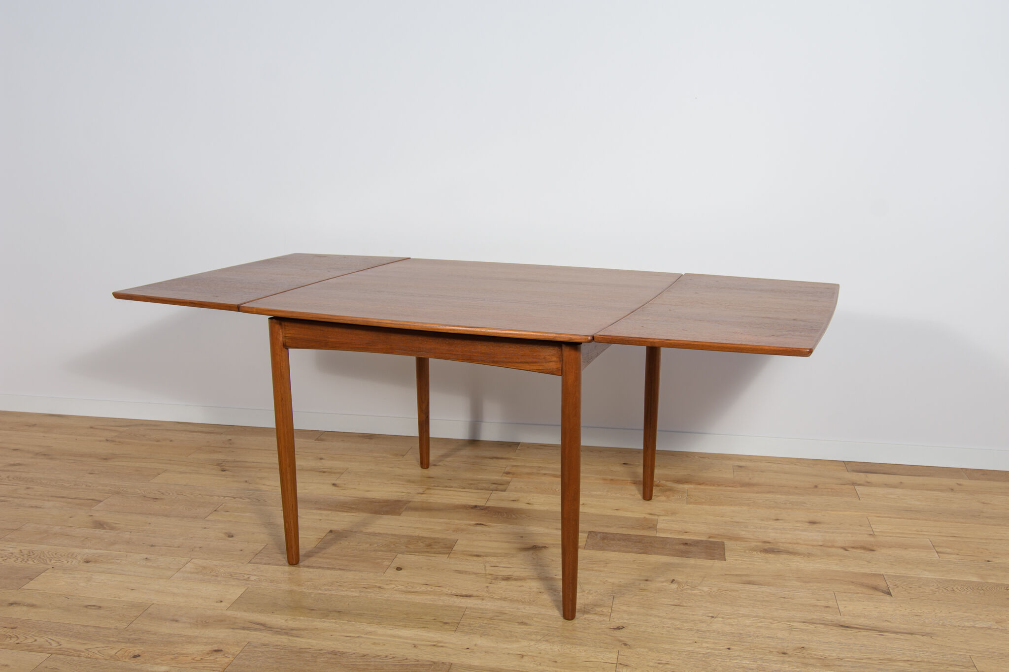 Mid-century square extendable teak dining table, Denmark, 1960s