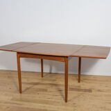 Mid-century square extendable teak dining table, Denmark, 1960s