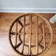 Petit tabouret/porte-plante en rotin '1970 - Vintage