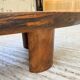 Table basse années 50 plateau bois exotique XXL