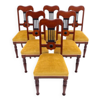 Set of six chairs, Northern Europe, turn of the 19th and 20th centuries. After renovation.