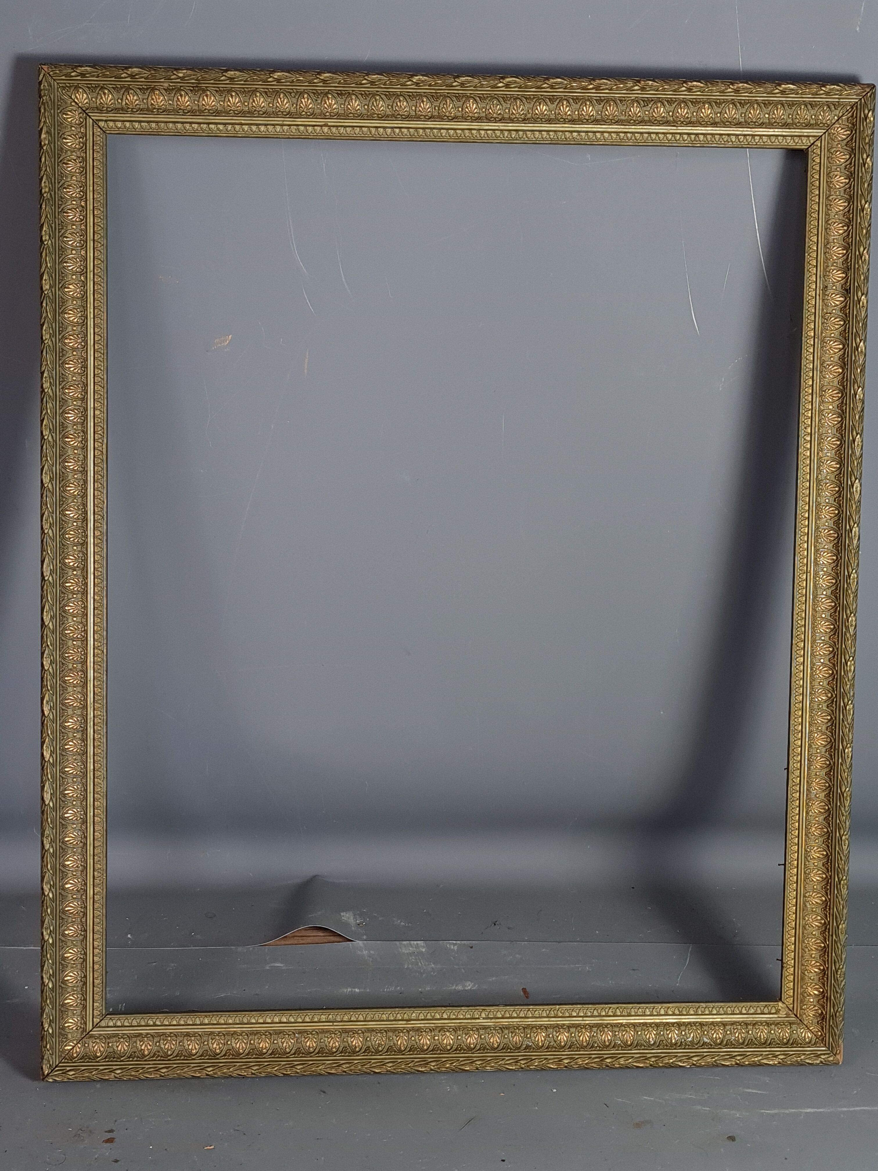 Old frame gilded patinated stucco wood