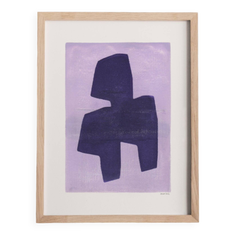 Painting 30x40cm - M626 - purple - lilac - signed Eawy