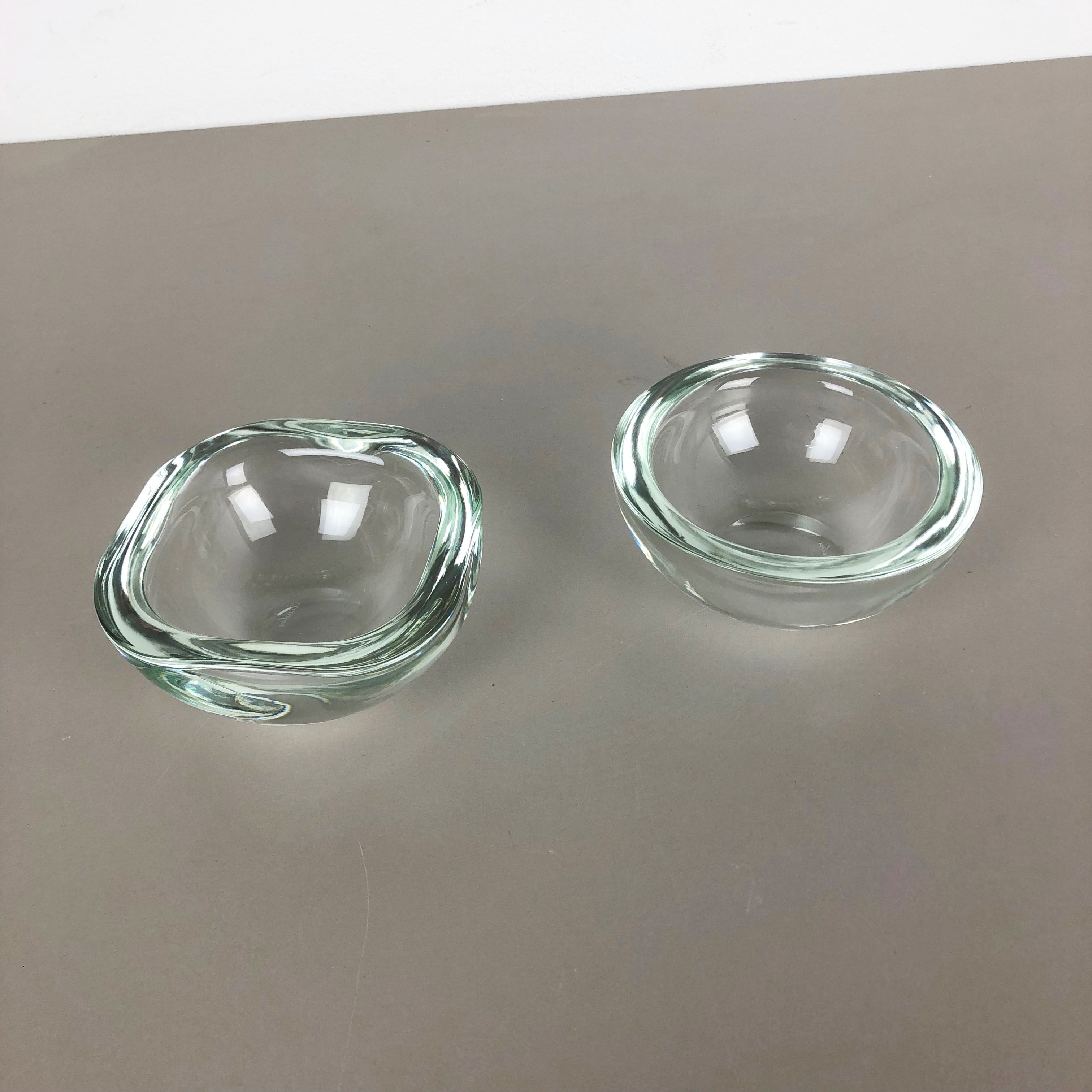 Murano glass shell bowls by Cenedese Italy, 1960