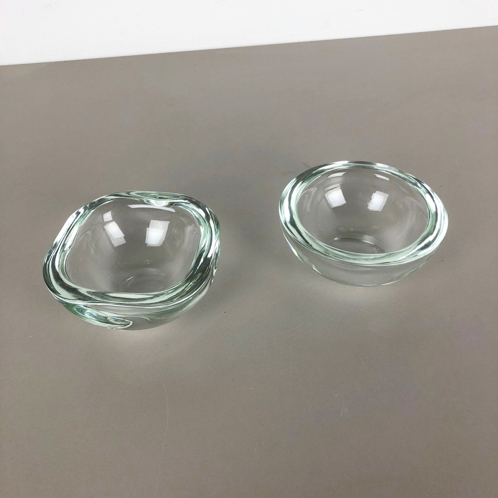 Murano glass shell bowls by Cenedese Italy, 1960
