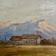 Painting by Florent Chadé, snow on the Belledonne massif, Dauphiné school