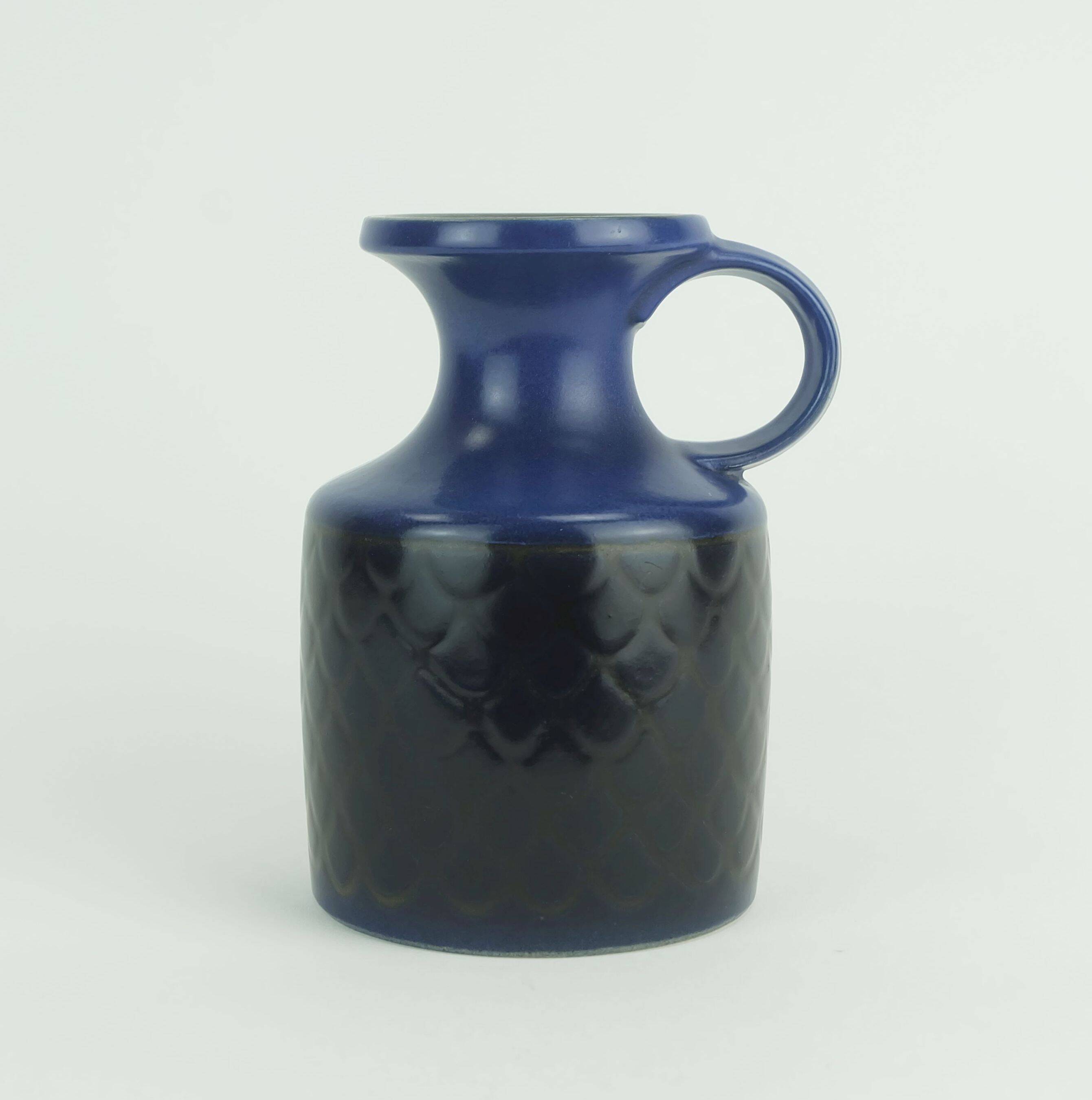 1970s ceramic vase keruska "azur" decor model 101 handmade germany