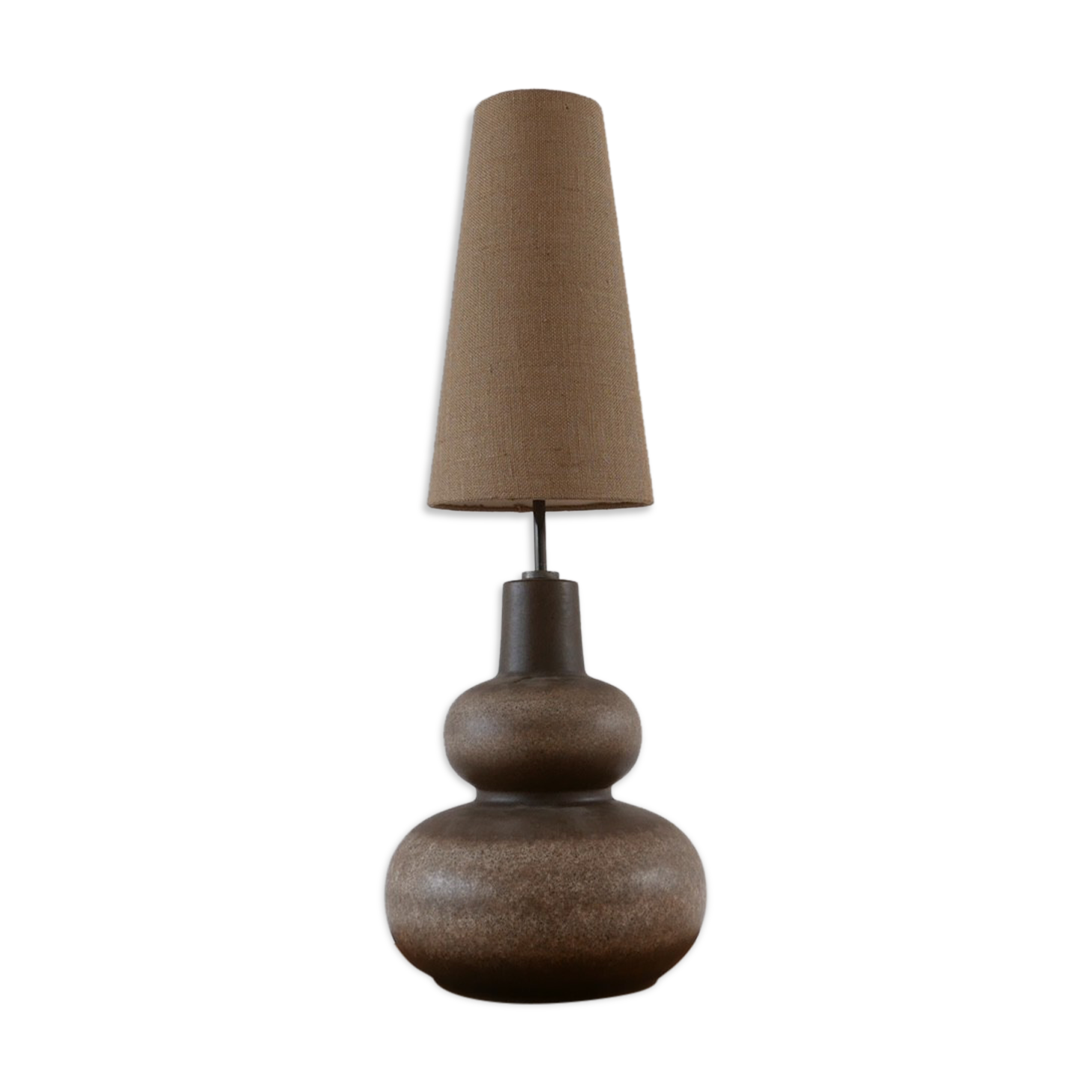 Mid-century ceramic 'gourd' english table lamp