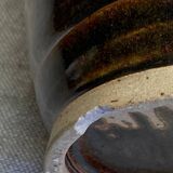 Glazed stoneware vase
