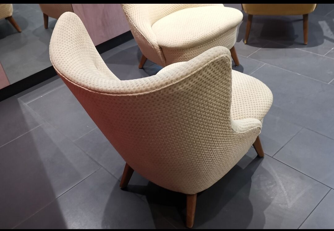 Armchair wing chair egg Barrel 50s modernist