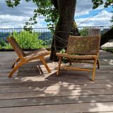 Olivier de schrijver pair of los angeles low chairs signed and numbered