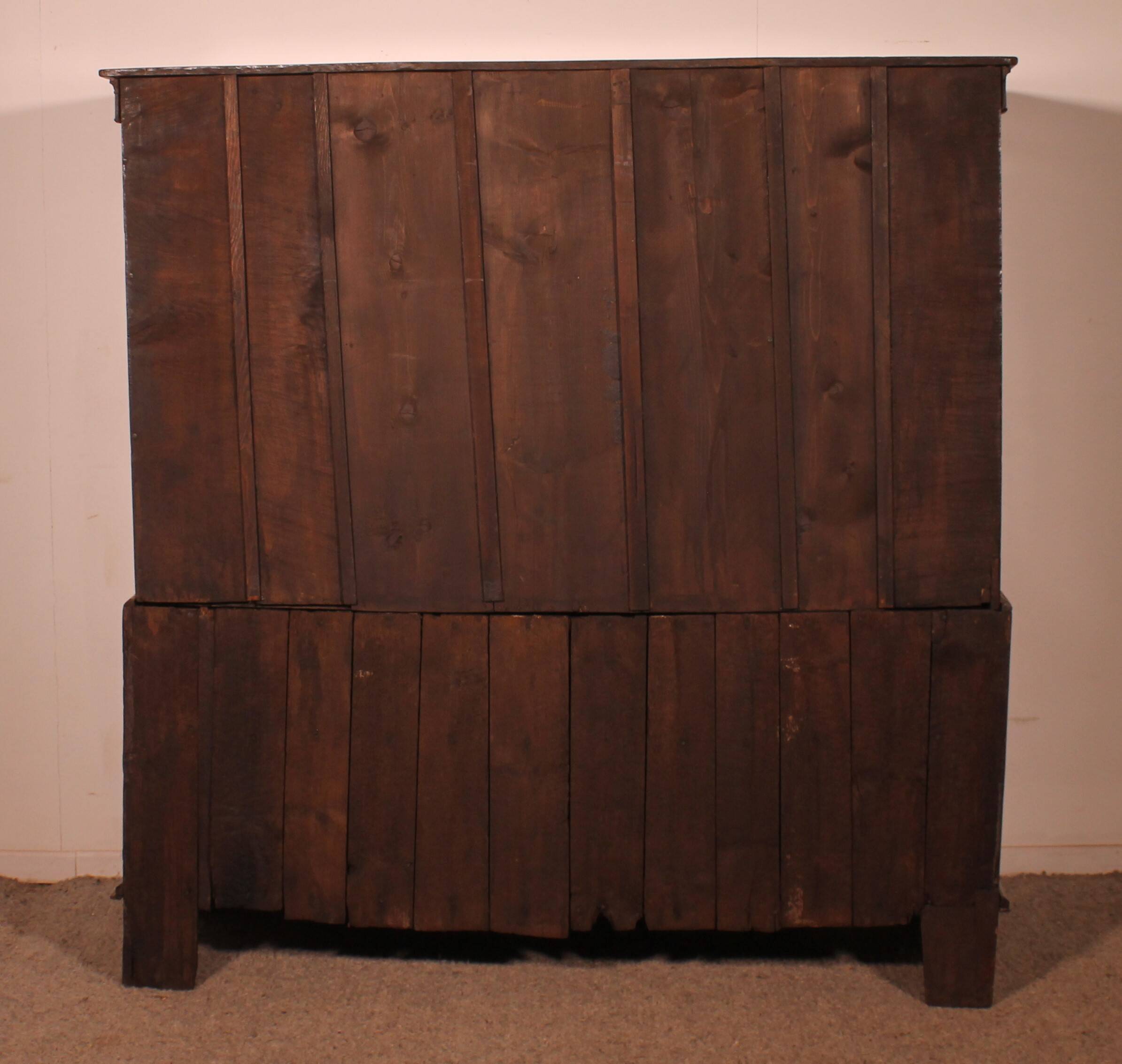 2-Body Oak Cupboard - 18th Century