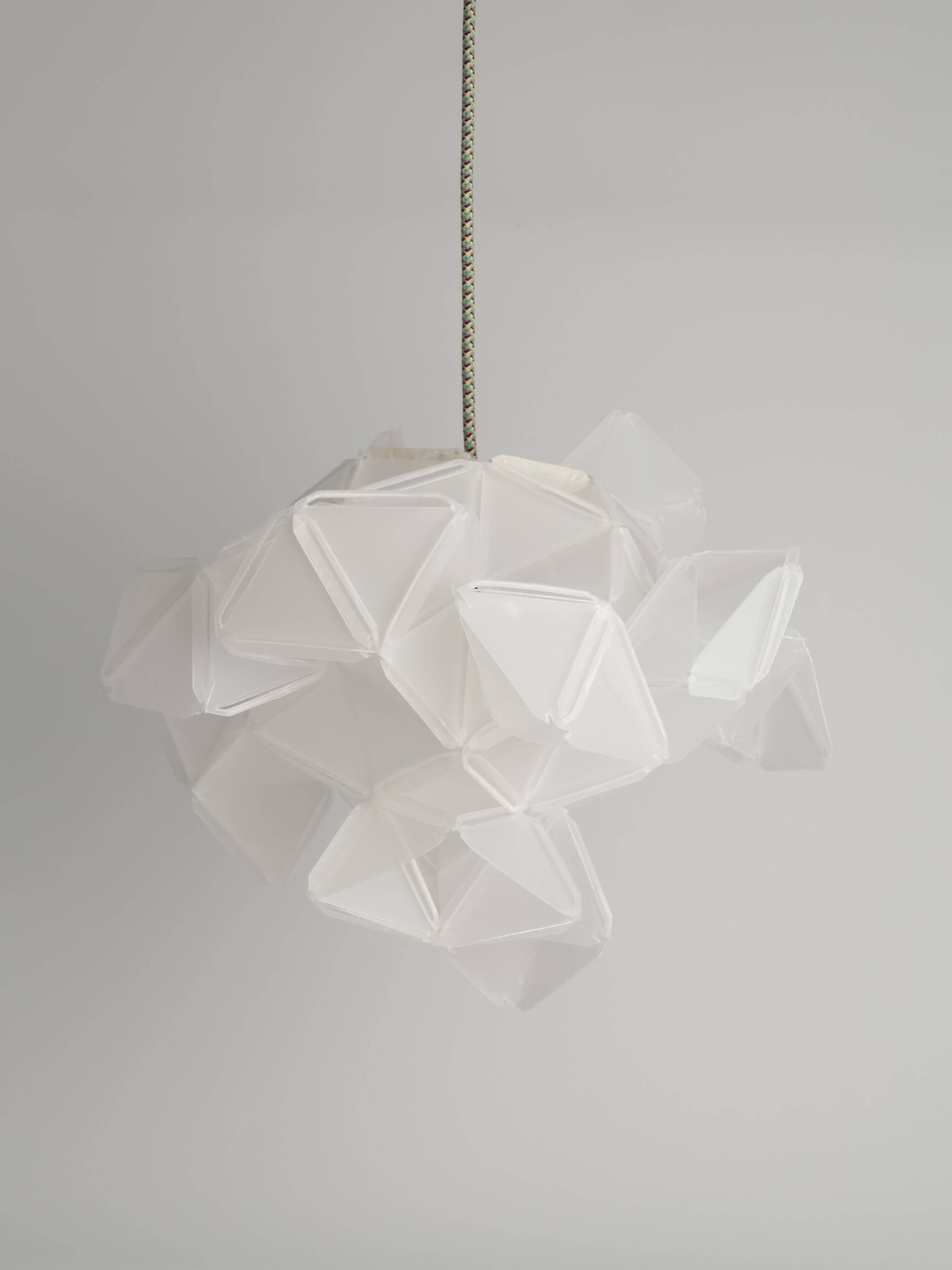 Labyrinth, Hazy, Artisan Light Sculpture with Integrated Fixture, By Republiken