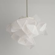 Labyrinth, Hazy, Artisan Light Sculpture with Integrated Fixture, By Republiken