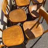 Set of 7 vintage bistro chairs
